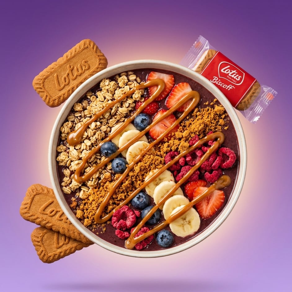 The Biscoff açaí bowl